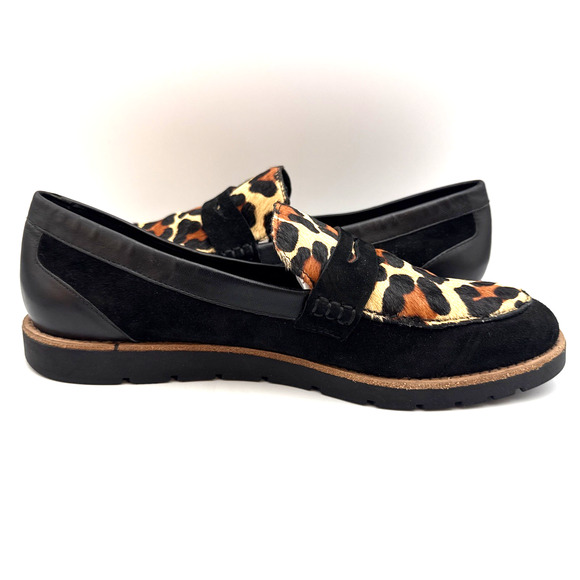 Women's Vaneli Penny Loafers, Black Brown, Leopard Calf Fur, Slip On Sz 11 NWOT - Picture 6 of 10